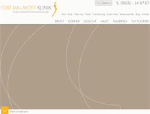 Tablet Screenshot of malakoff-klinik.de